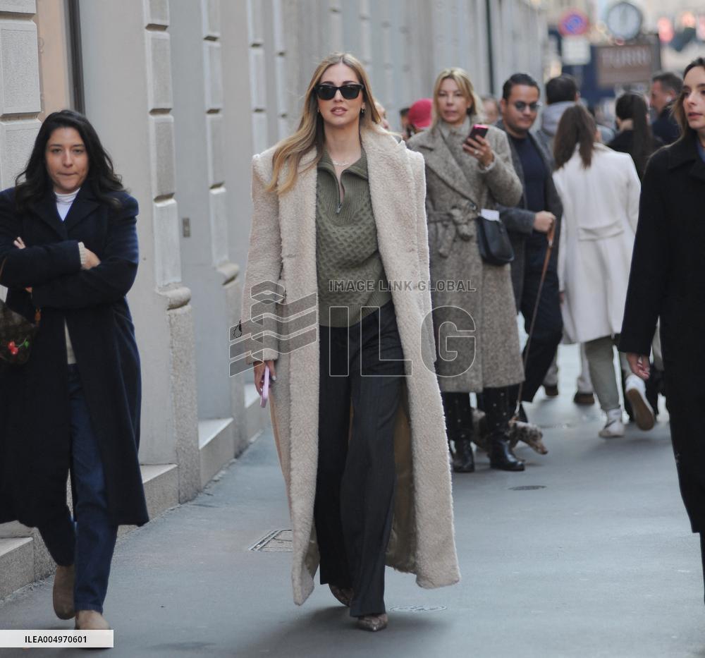 Chiara Ferragni Strolls Through The Streets Of Milan - Italy