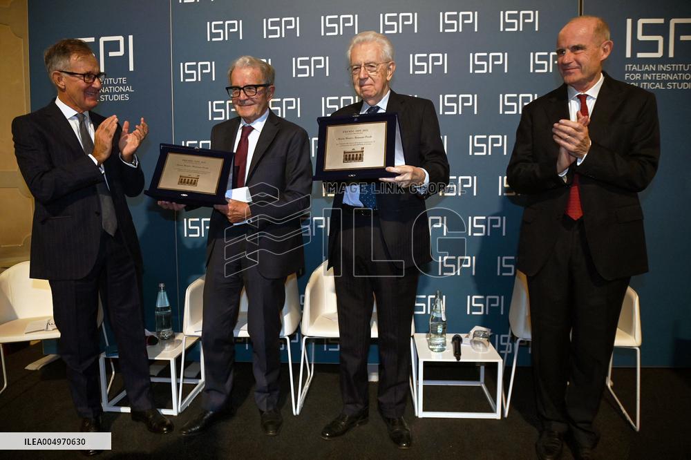 Mario Monti and Romano Prodi At ISPI 2025 Award Ceremony - Milan
