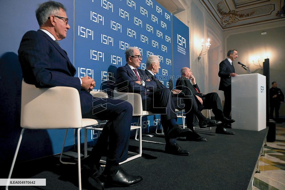 Mario Monti and Romano Prodi At ISPI 2025 Award Ceremony - Milan