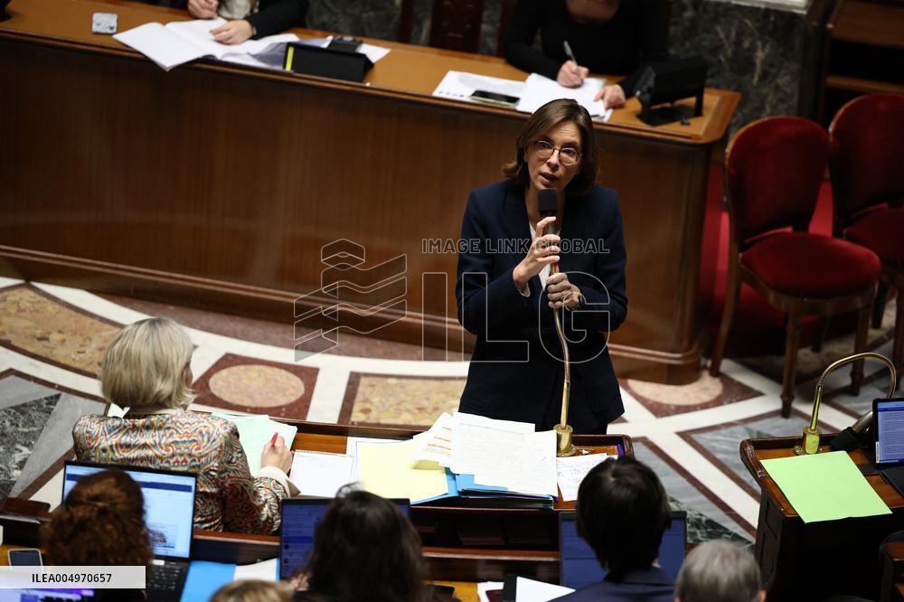 Vote of The 2026 Social Security Budget Bill at The National Assembly - Paris