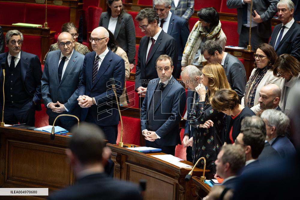Session of questions to the government at the National Assembly - Paris