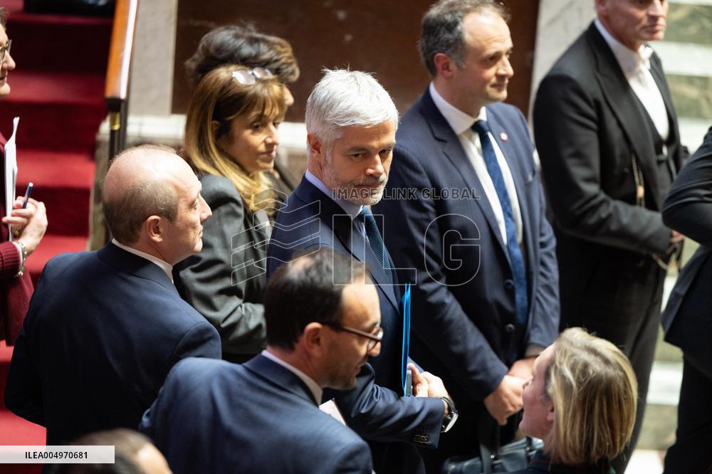 Session of questions to the government at the National Assembly - Paris