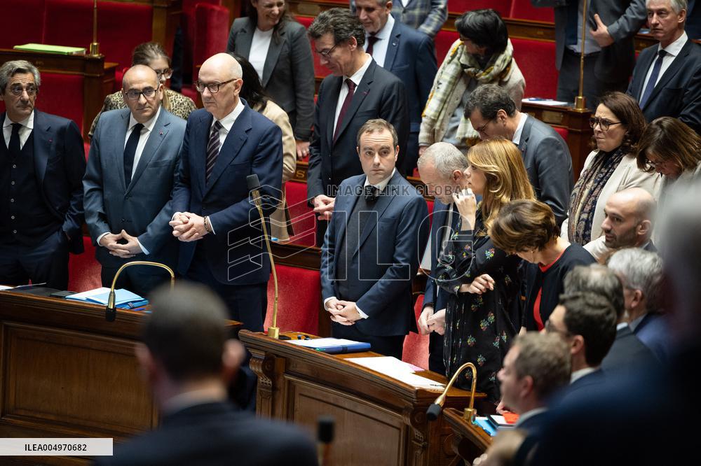 Session of questions to the government at the National Assembly - Paris