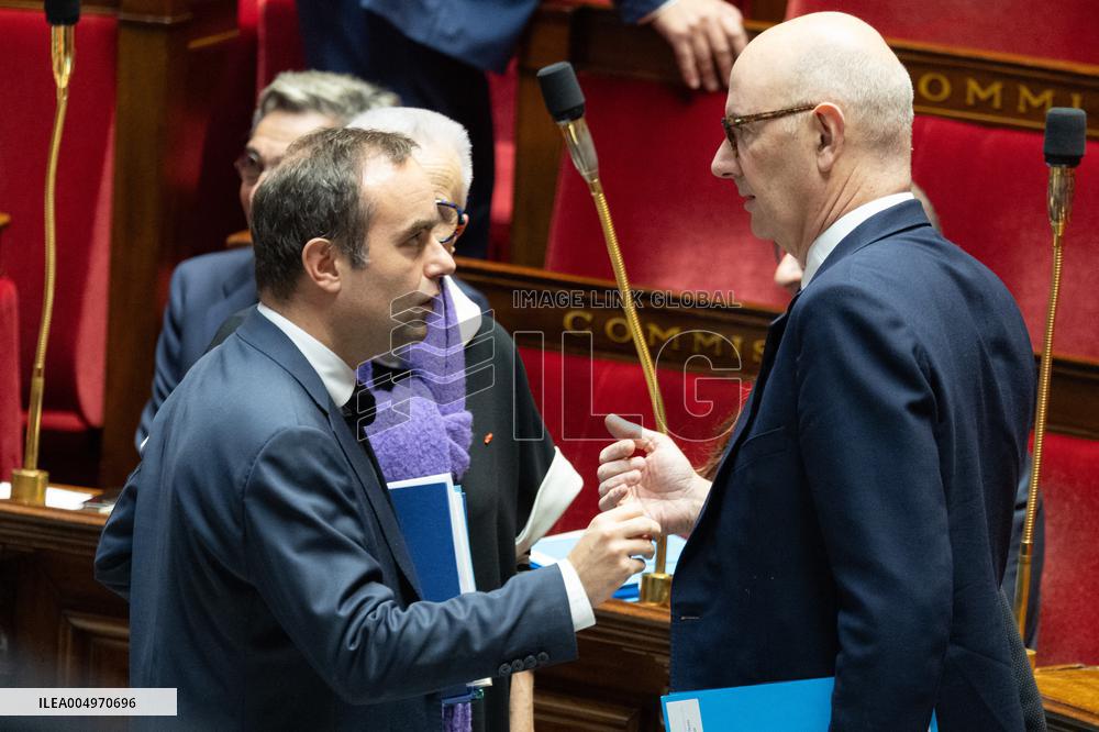 Session of questions to the government at the National Assembly - Paris