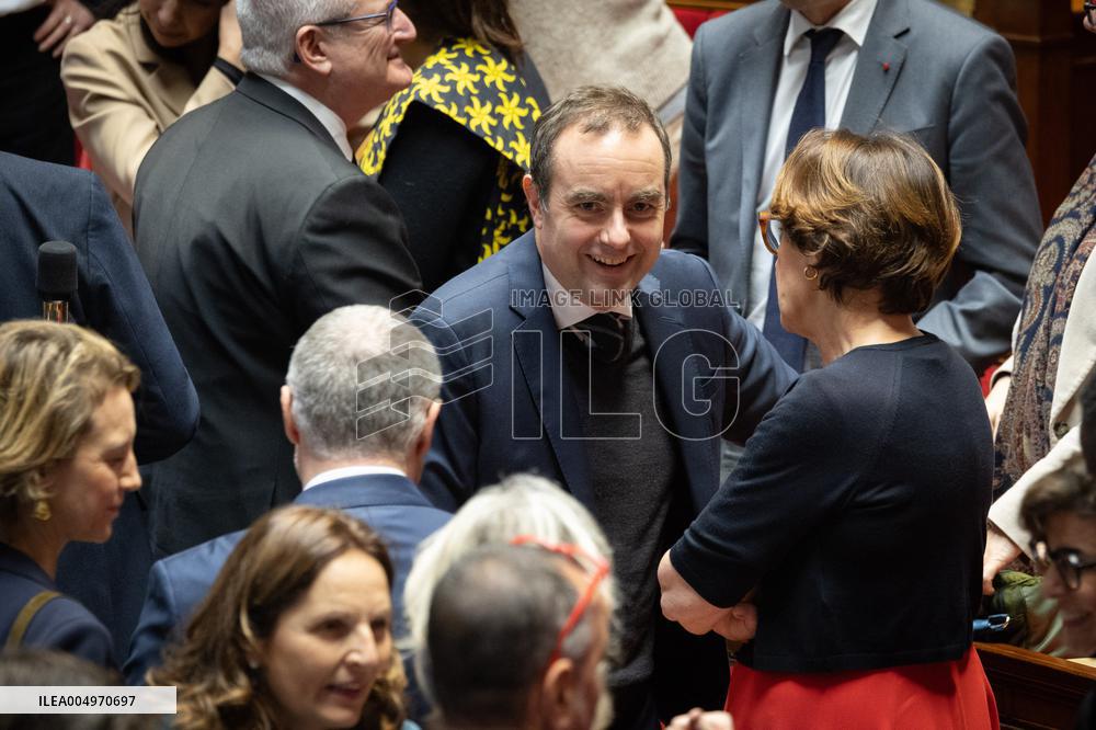 Session of questions to the government at the National Assembly - Paris