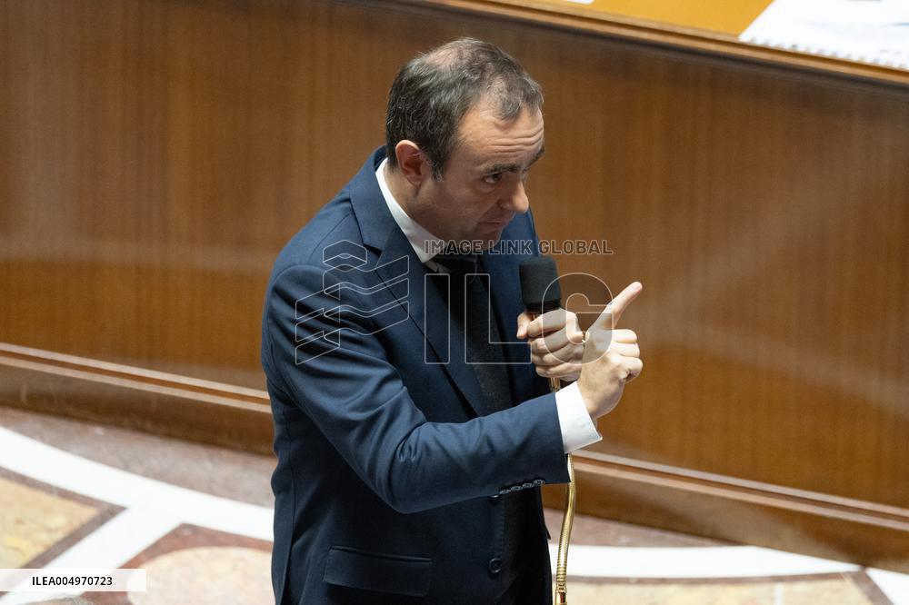 Session of questions to the government at the National Assembly - Paris