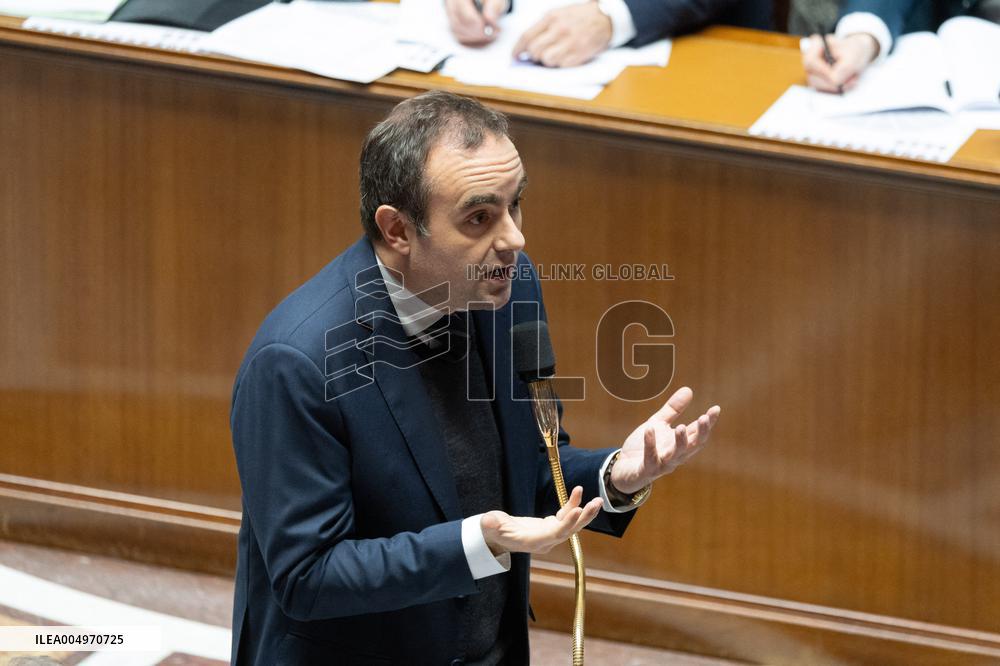 Session of questions to the government at the National Assembly - Paris