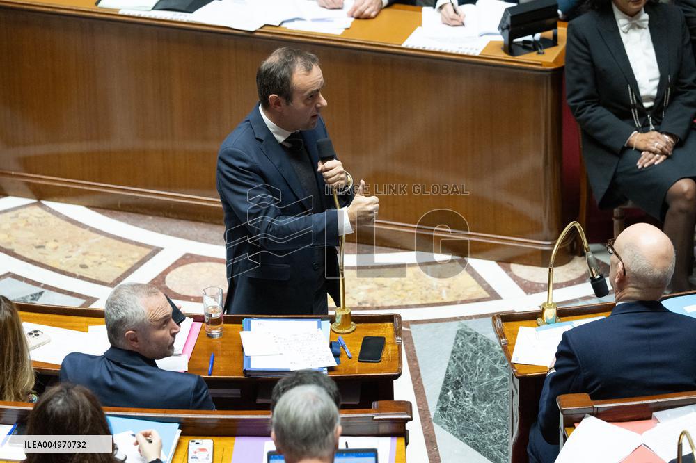 Session of questions to the government at the National Assembly - Paris