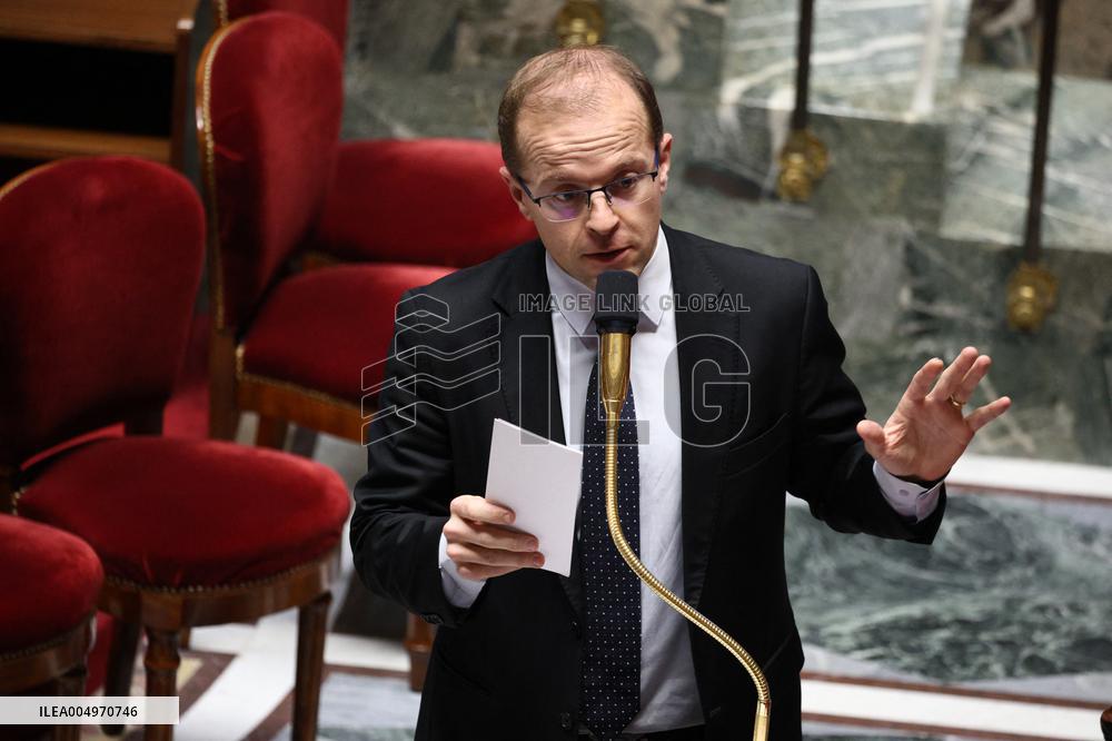 Vote of The 2026 Social Security Budget Bill at The National Assembly - Paris