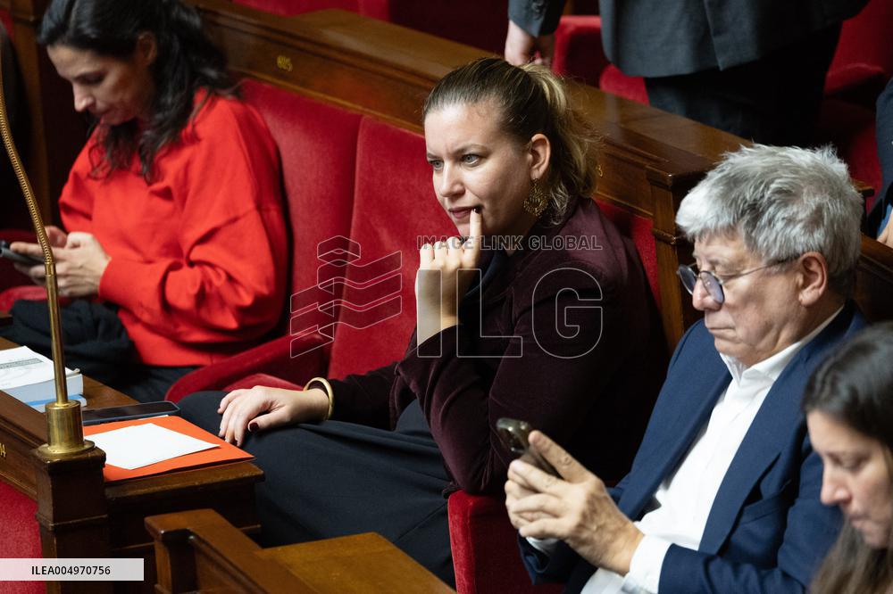 Session of questions to the government at the National Assembly - Paris