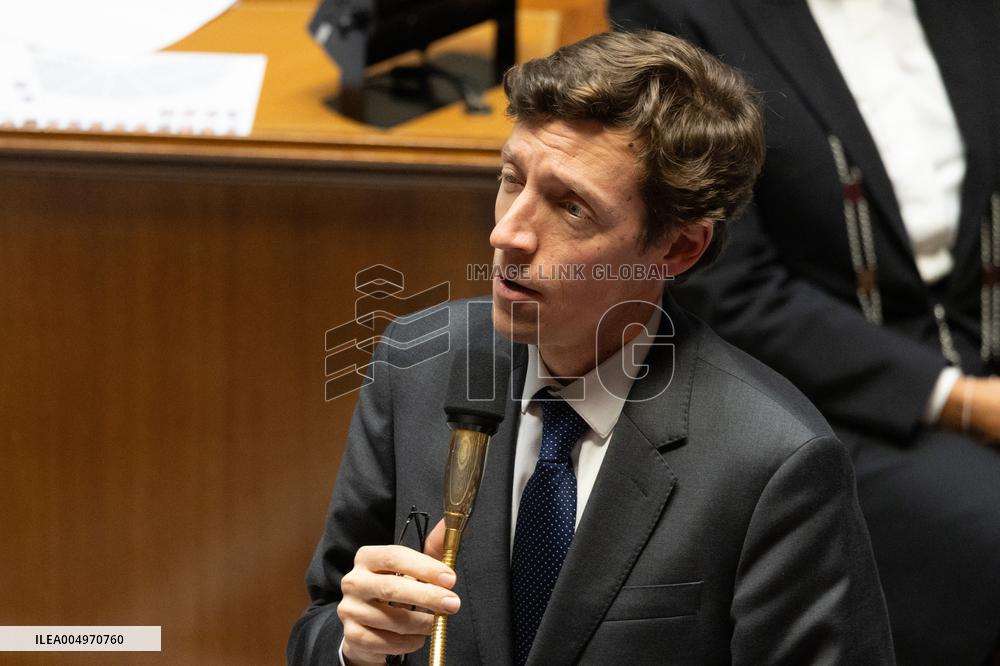 Session of questions to the government at the National Assembly - Paris