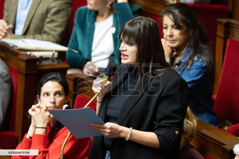 Session of questions to the government at the National Assembly - Paris