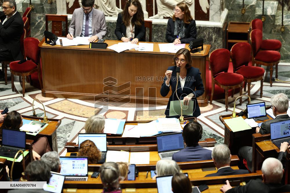 Vote of The 2026 Social Security Budget Bill at The National Assembly - Paris