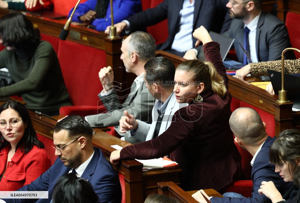 Vote of The 2026 Social Security Budget Bill at The National Assembly - Paris