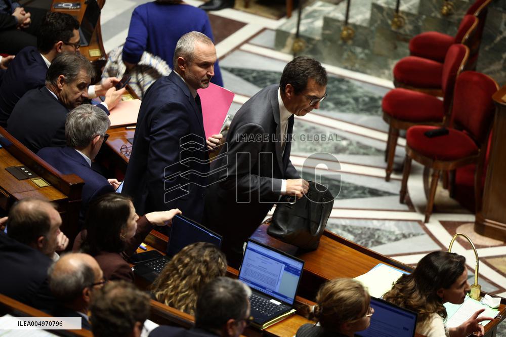 Vote of The 2026 Social Security Budget Bill at The National Assembly - Paris