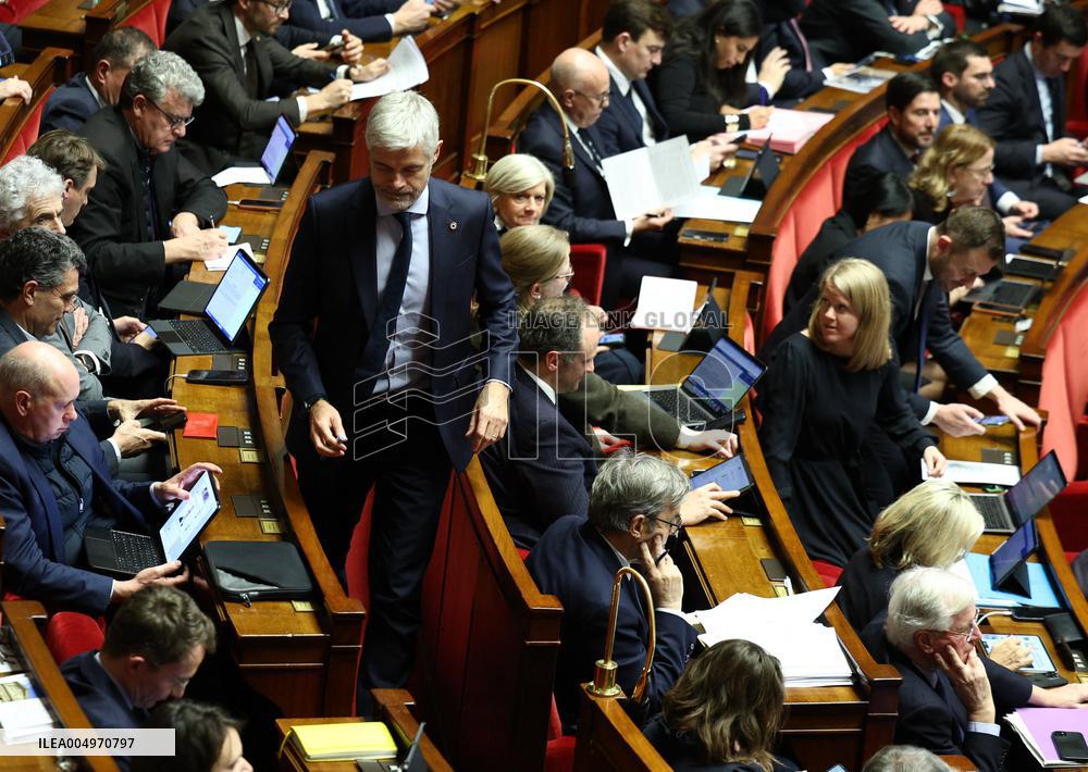 Vote of The 2026 Social Security Budget Bill at The National Assembly - Paris