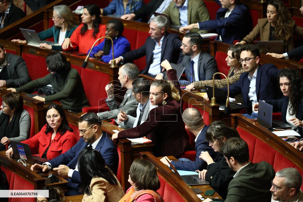 Vote of The 2026 Social Security Budget Bill at The National Assembly - Paris