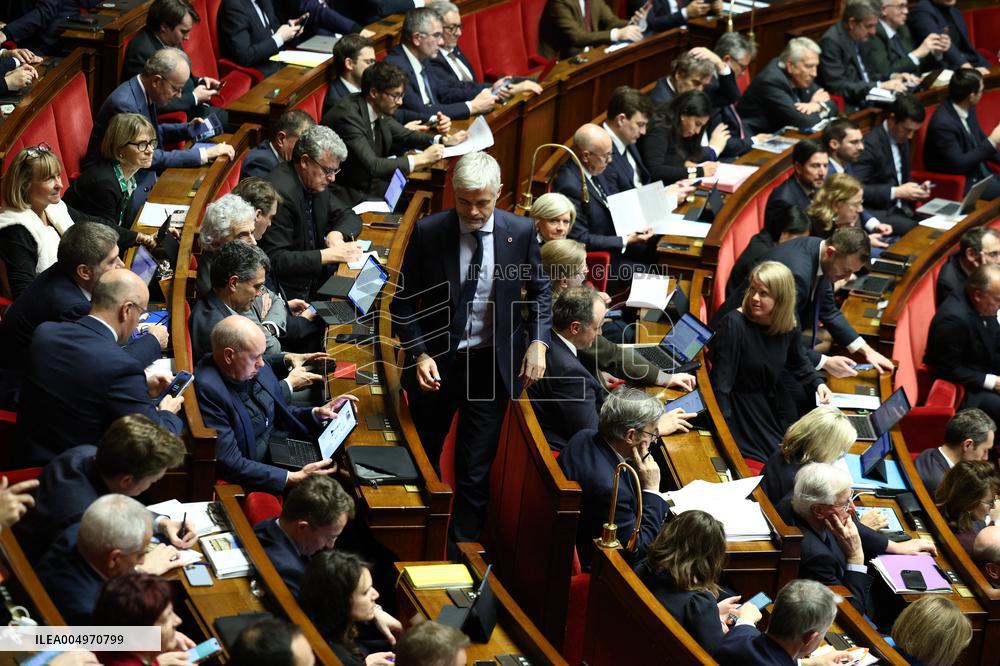 Vote of The 2026 Social Security Budget Bill at The National Assembly - Paris