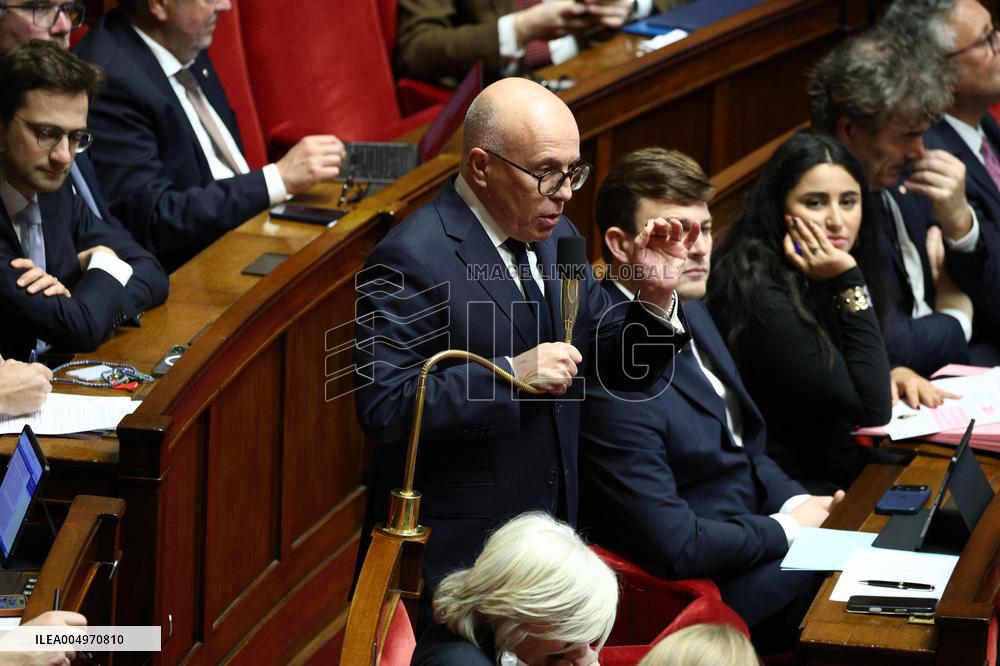 Vote of The 2026 Social Security Budget Bill at The National Assembly - Paris