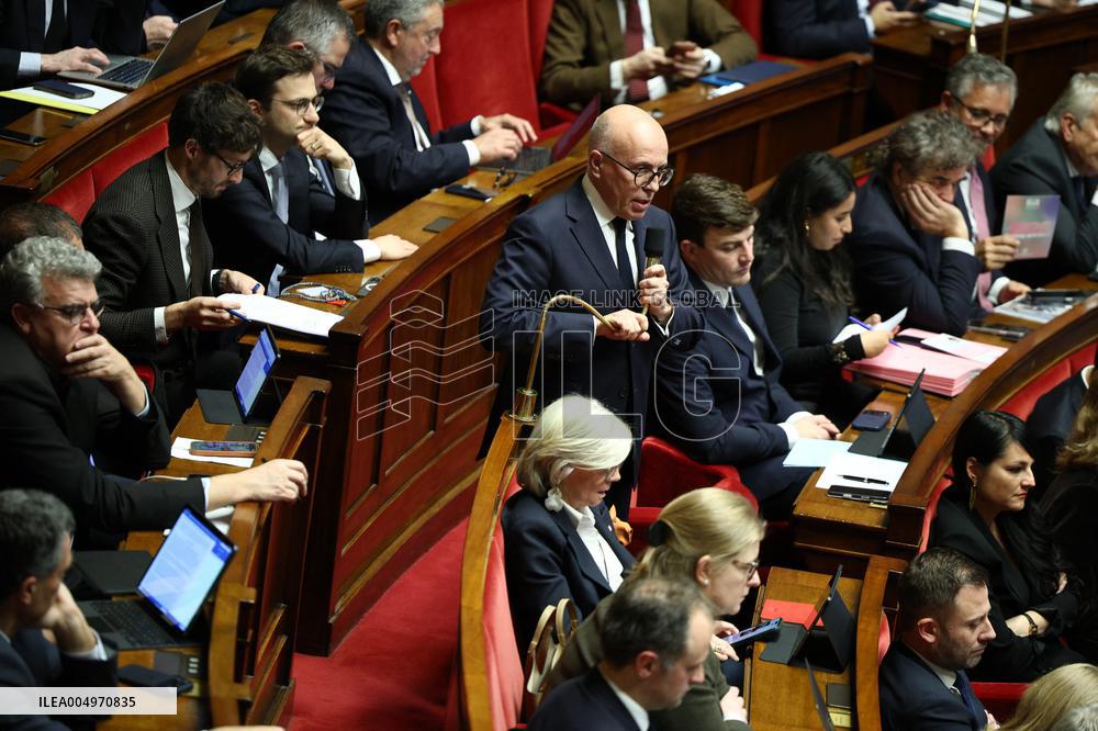 Vote of The 2026 Social Security Budget Bill at The National Assembly - Paris
