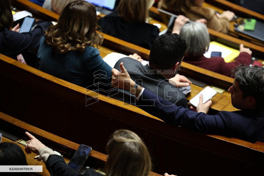 Vote of The 2026 Social Security Budget Bill at The National Assembly - Paris
