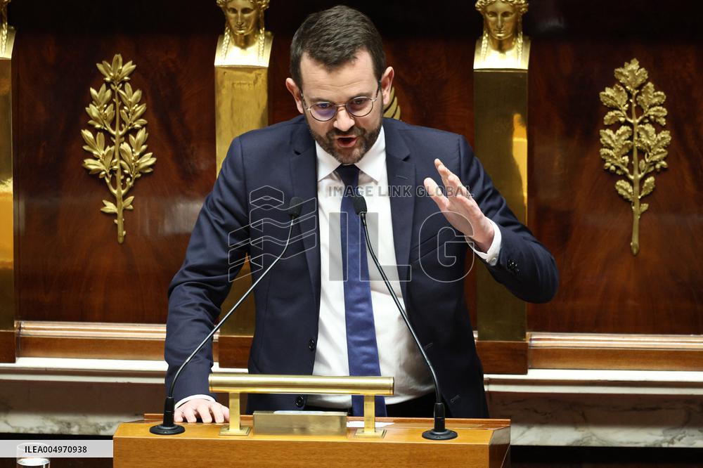 Vote of The 2026 Social Security Budget Bill at The National Assembly - Paris