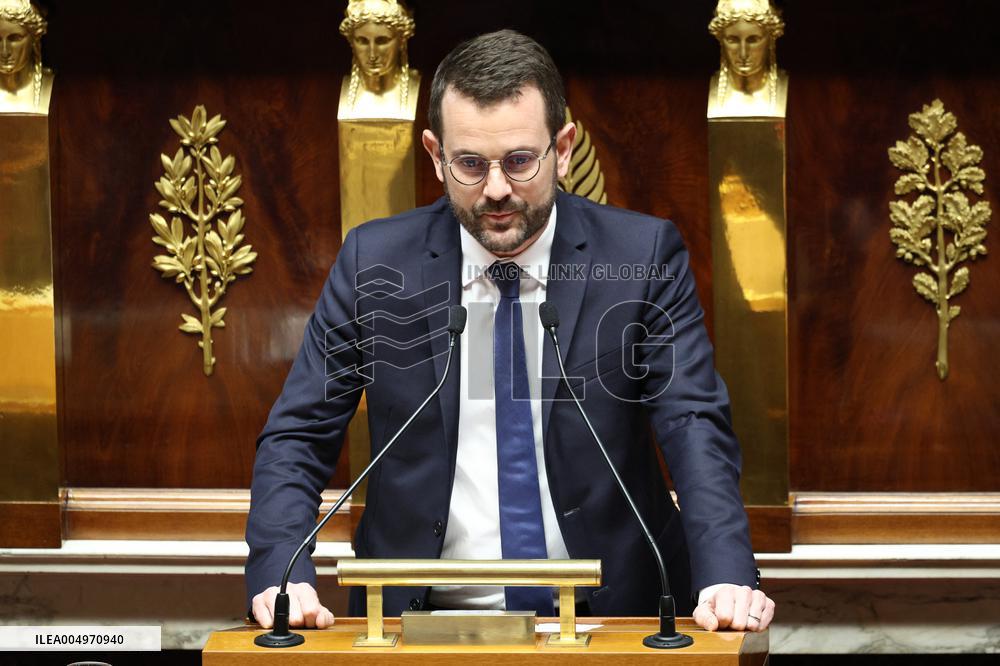 Vote of The 2026 Social Security Budget Bill at The National Assembly - Paris