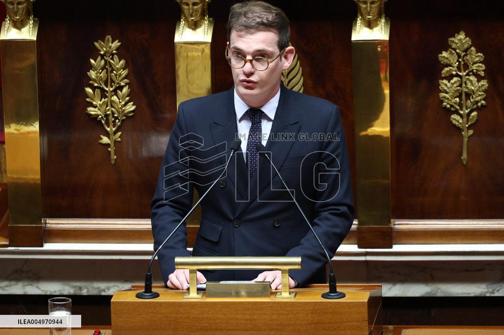 Vote of The 2026 Social Security Budget Bill at The National Assembly - Paris