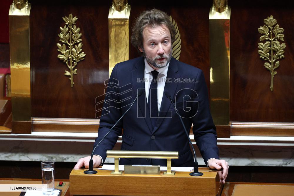 Vote of The 2026 Social Security Budget Bill at The National Assembly - Paris