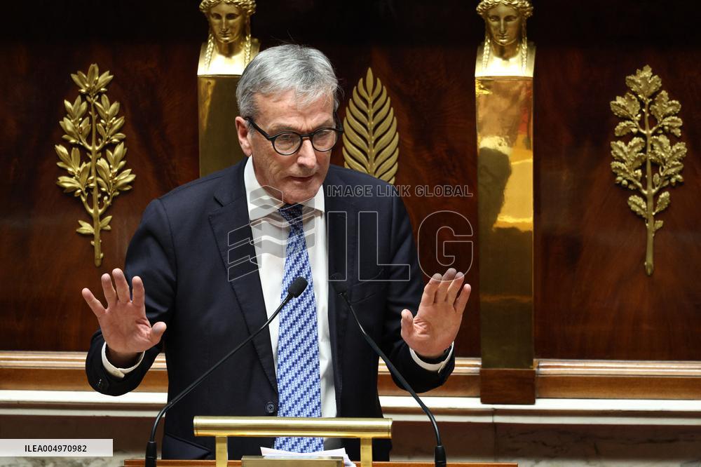 Vote of The 2026 Social Security Budget Bill at The National Assembly - Paris