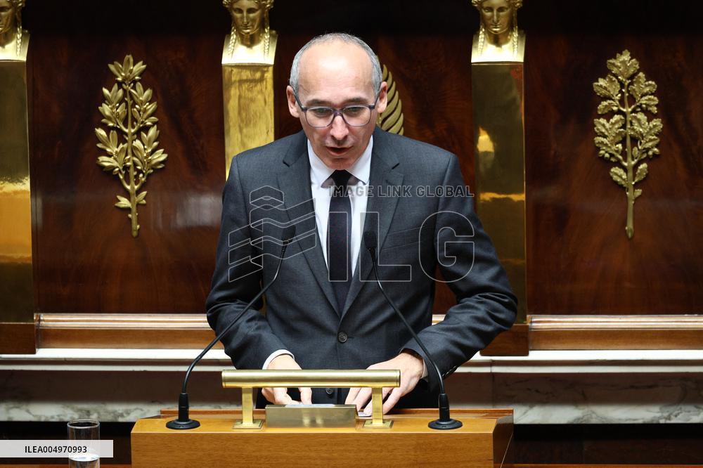 Vote of The 2026 Social Security Budget Bill at The National Assembly - Paris