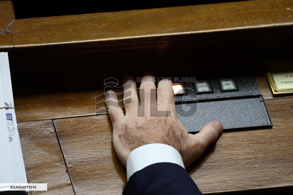 Vote of The 2026 Social Security Budget Bill at The National Assembly - Paris