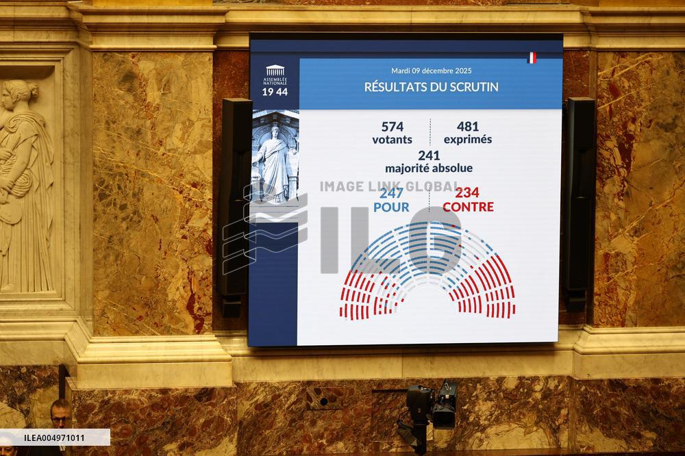 Vote of The 2026 Social Security Budget Bill at The National Assembly - Paris