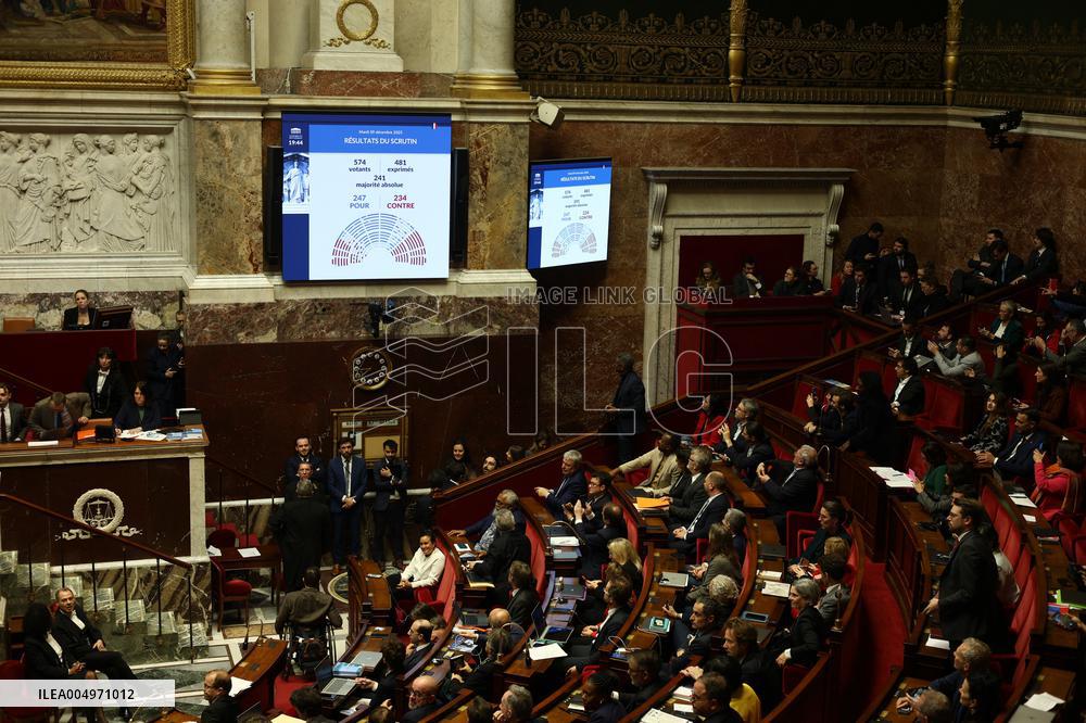 Vote of The 2026 Social Security Budget Bill at The National Assembly - Paris