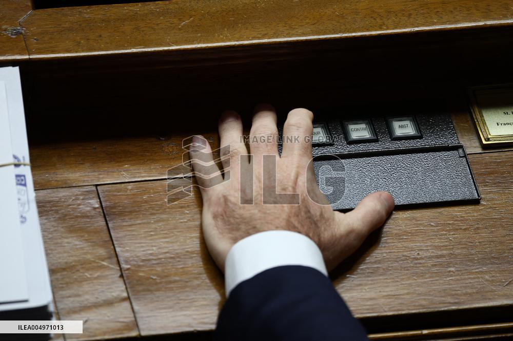 Vote of The 2026 Social Security Budget Bill at The National Assembly - Paris