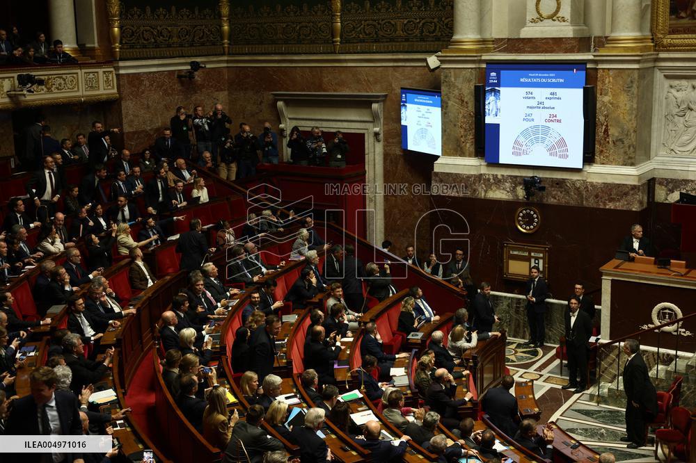 Vote of The 2026 Social Security Budget Bill at The National Assembly - Paris