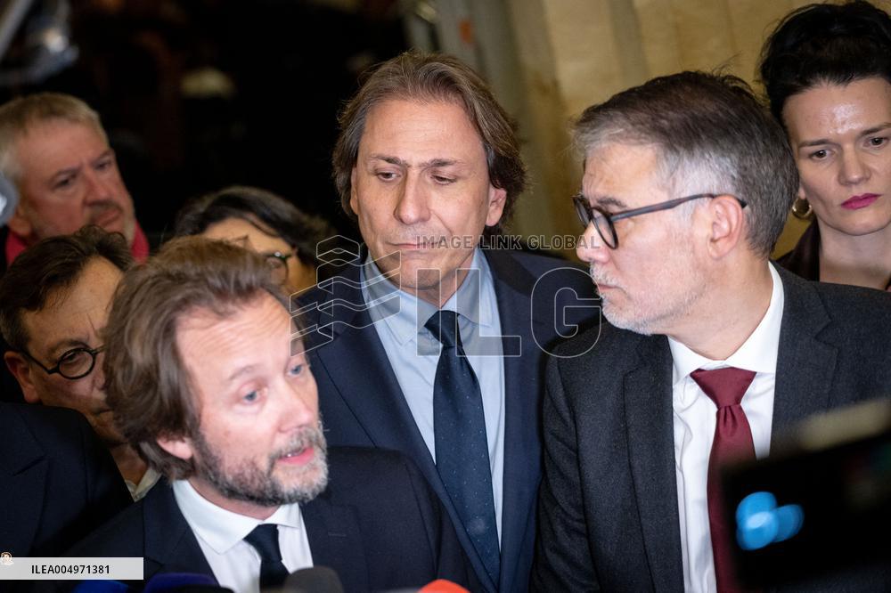 National Assembly - Politics after vote at Hall of Four Columns - Paris