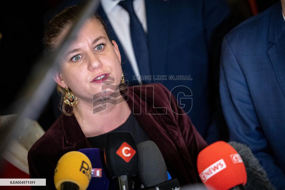 National Assembly - Politics after vote at Hall of Four Columns - Paris