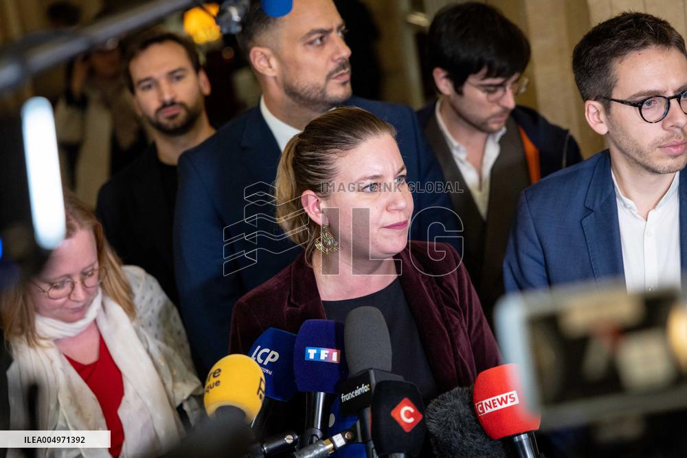National Assembly - Politics after vote at Hall of Four Columns - Paris