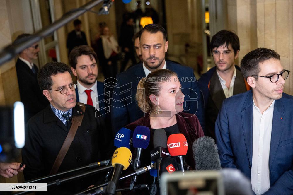 National Assembly - Politics after vote at Hall of Four Columns - Paris