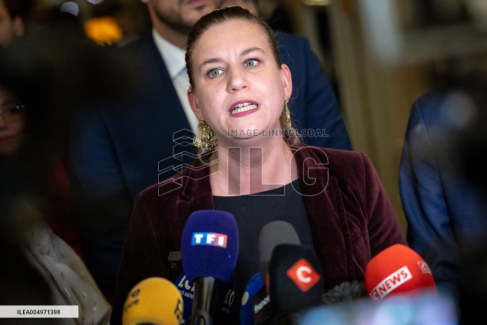 National Assembly - Politics after vote at Hall of Four Columns - Paris