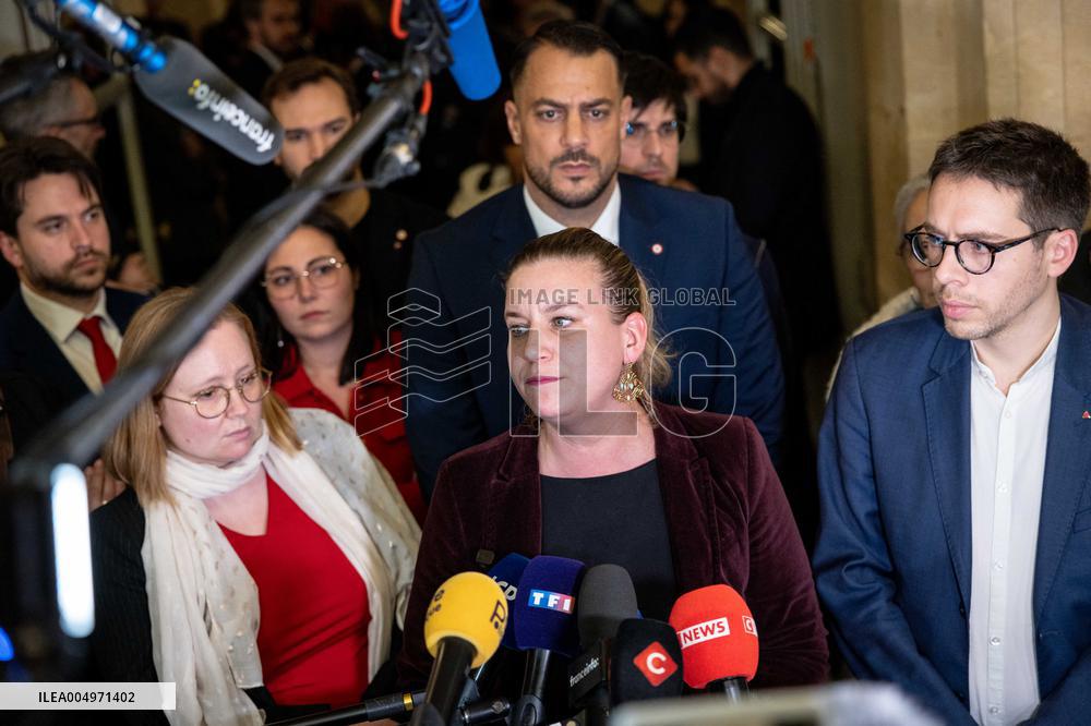National Assembly - Politics after vote at Hall of Four Columns - Paris