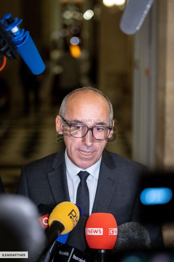 National Assembly - Politics after vote at Hall of Four Columns - Paris