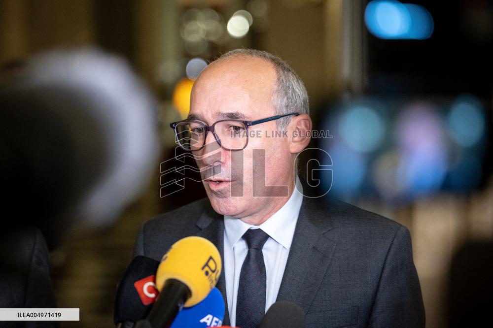 National Assembly - Politics after vote at Hall of Four Columns - Paris