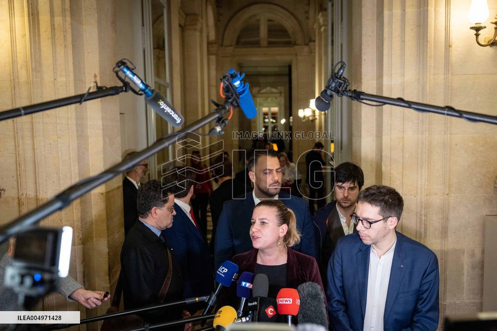 National Assembly - Politics after vote at Hall of Four Columns - Paris