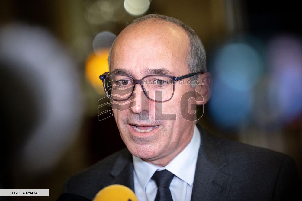 National Assembly - Politics after vote at Hall of Four Columns - Paris
