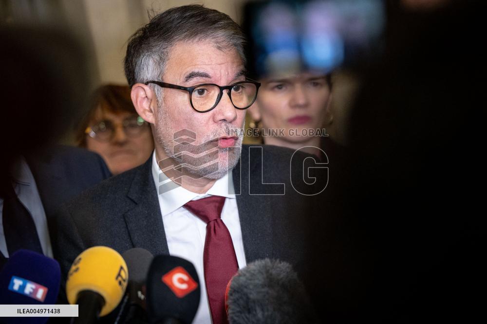 National Assembly - Politics after vote at Hall of Four Columns - Paris