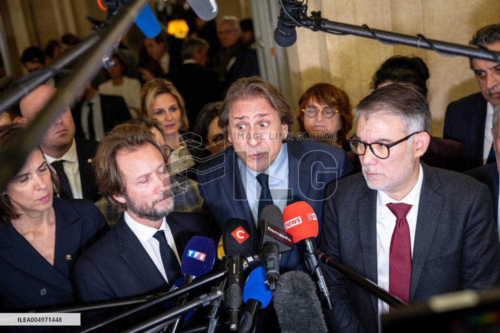 National Assembly - Politics after vote at Hall of Four Columns - Paris