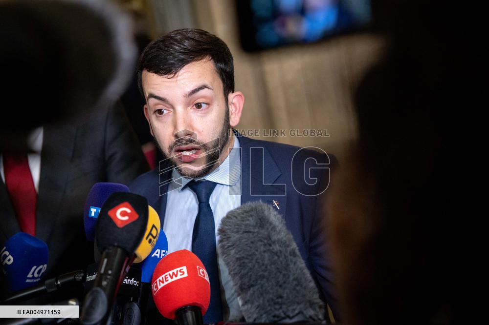 National Assembly - Politics after vote at Hall of Four Columns - Paris