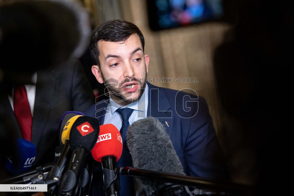 National Assembly - Politics after vote at Hall of Four Columns - Paris